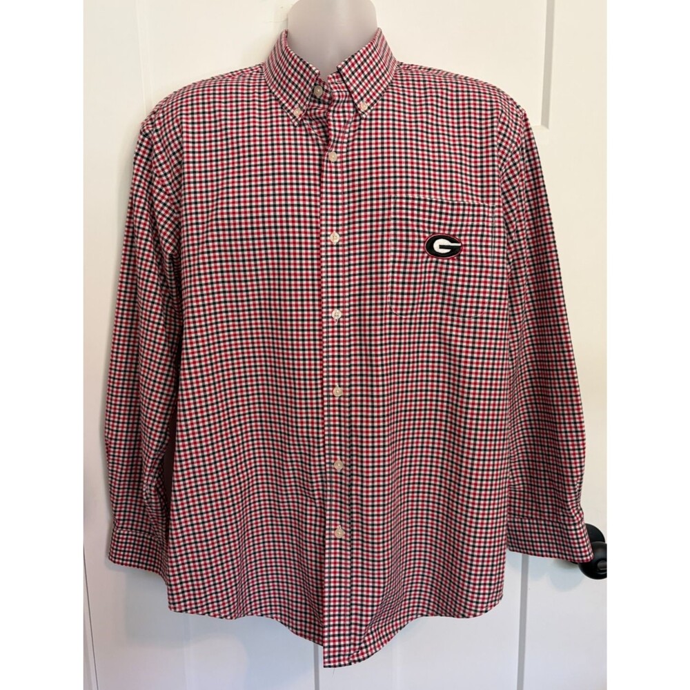 CAMPUS SPECIALTIES Mens SHIRT Long Sleeve RED Black GEORGIA BULLDOGS Size L